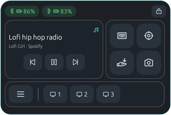 Watch with media controls for a song playing on Spotify